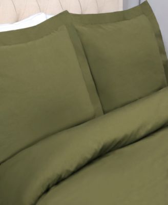 300-TC Crisp Cotton Percale Lightweight Duvet Cover Set, Full/Queen