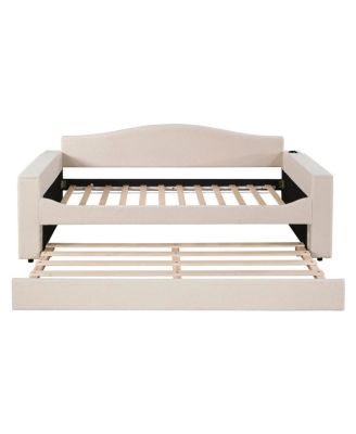 Teddy Fleece Upholstered Daybed with Bluetooth Audio System