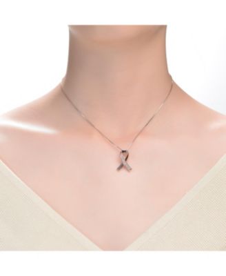 Teens/Young Adults 18K Rose Gold Plated with Clear Cubic Zirconia Infinity Pendant