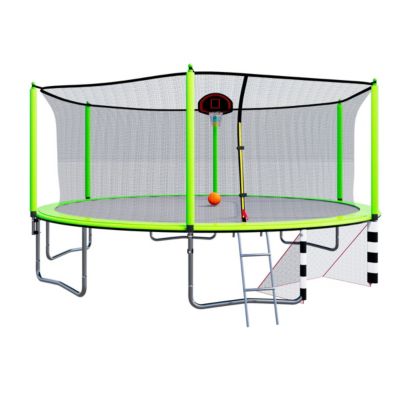 Streamdale 16FT Trampoline with Safety Net, Basketball Goal, and Soccer Net