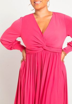 Women's Knot Front Pleated Skirt Dress