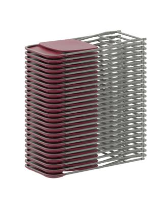 Set Of 10  650 Llb Weight Capacity  Plastic Stackable Folding Plastic Chairs