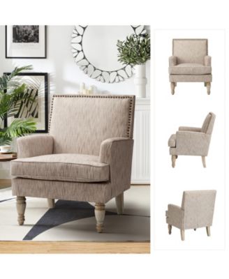 Bisnauth Contemporary Accent Chair with Nailhead Trim