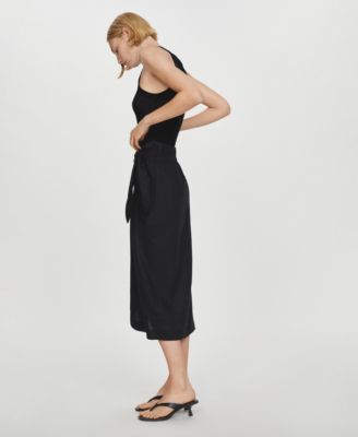 Women's Bow Linen Skirt