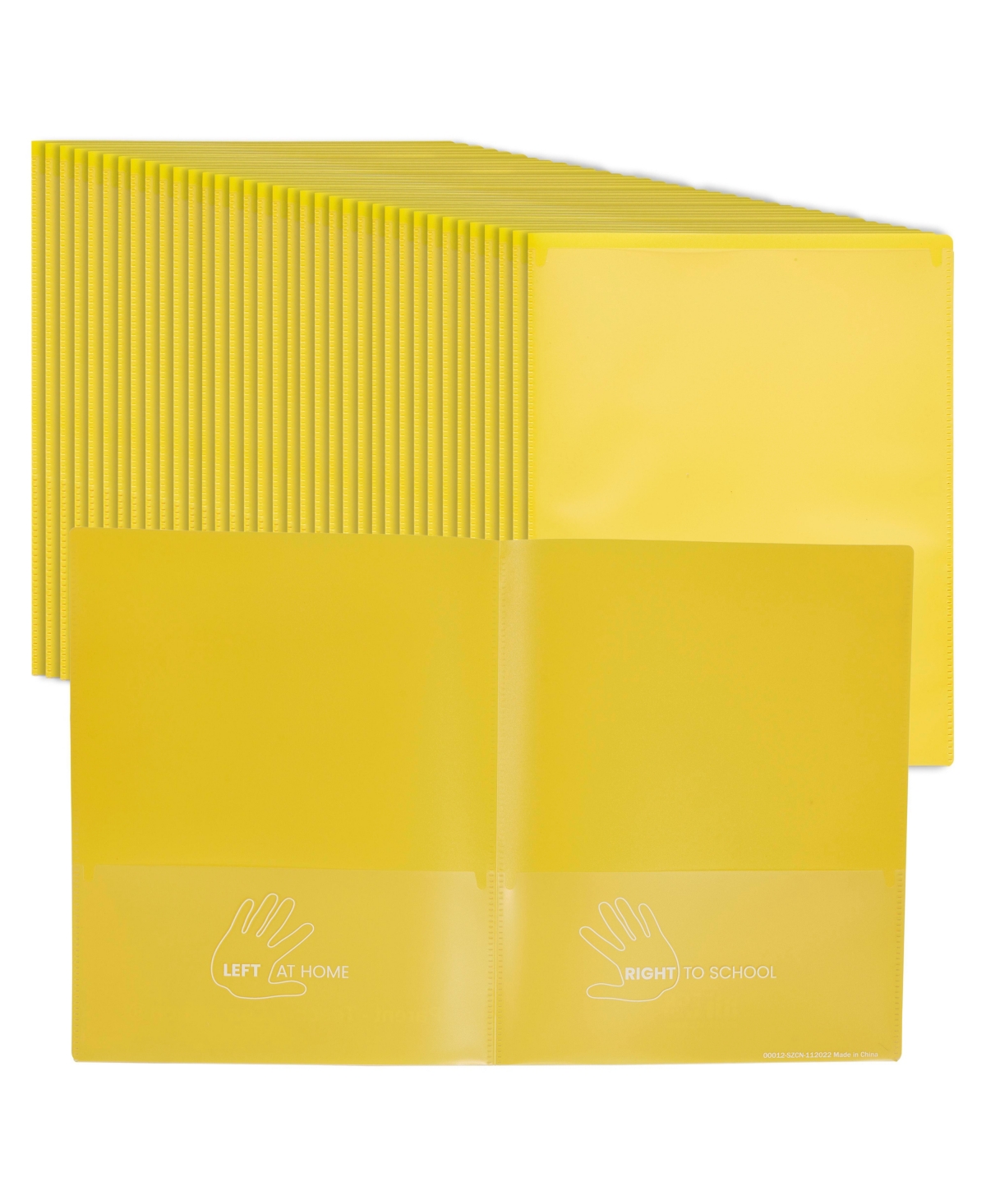 2-Pocket Parent-Teacher Classroom Communication Folder, Assorted, 36-Piece - Yellow