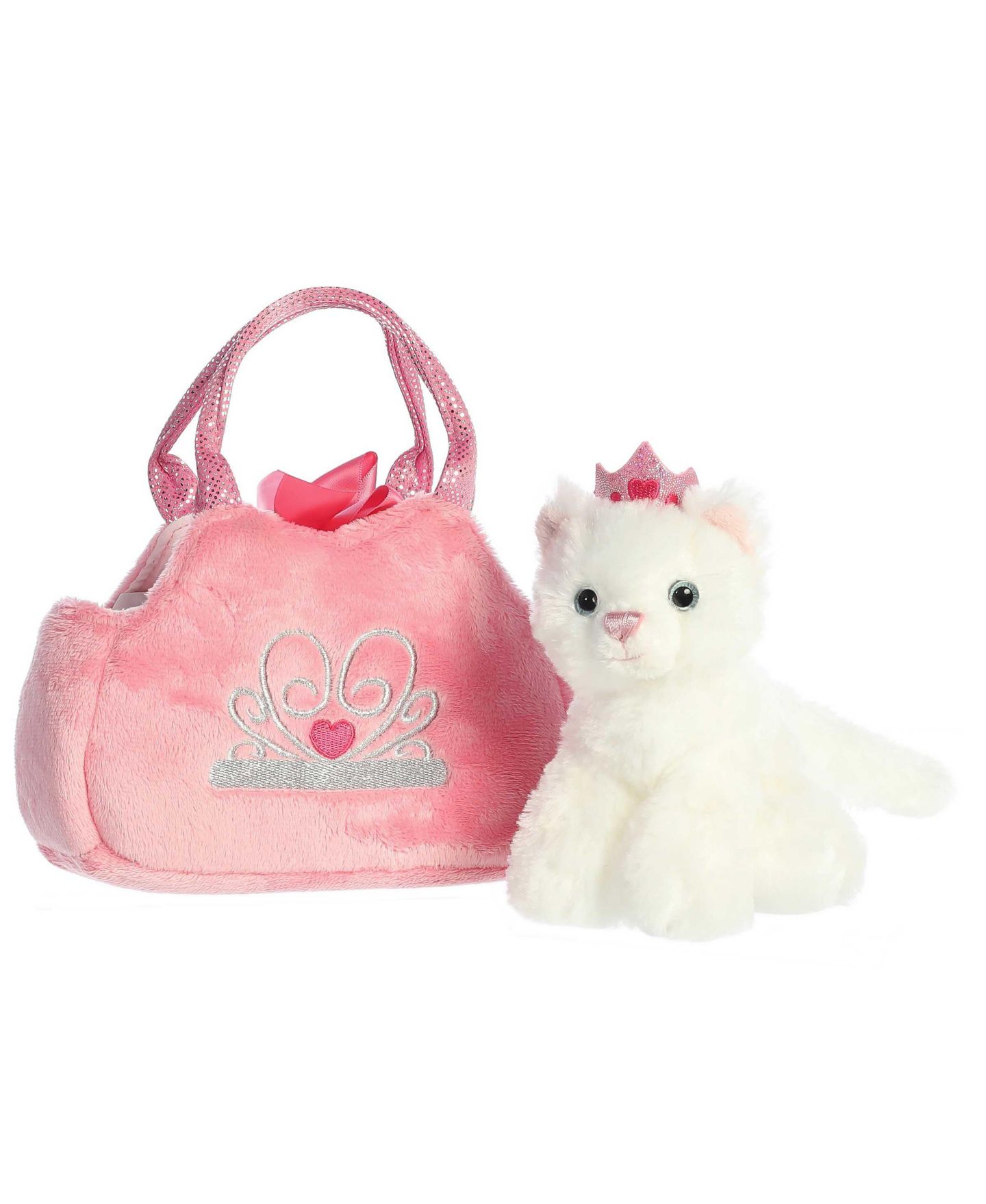 Детские мягкие игрушки Aurora Princess Kitten 8" Plush Kitten and Carrier, 2-Piece Set — фото 4