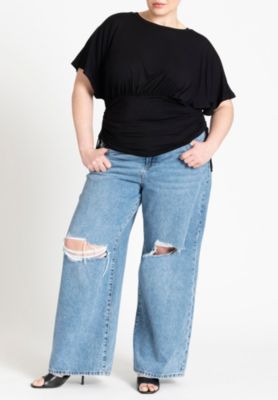 Women's Plus Size Kimono Sleeve Tee