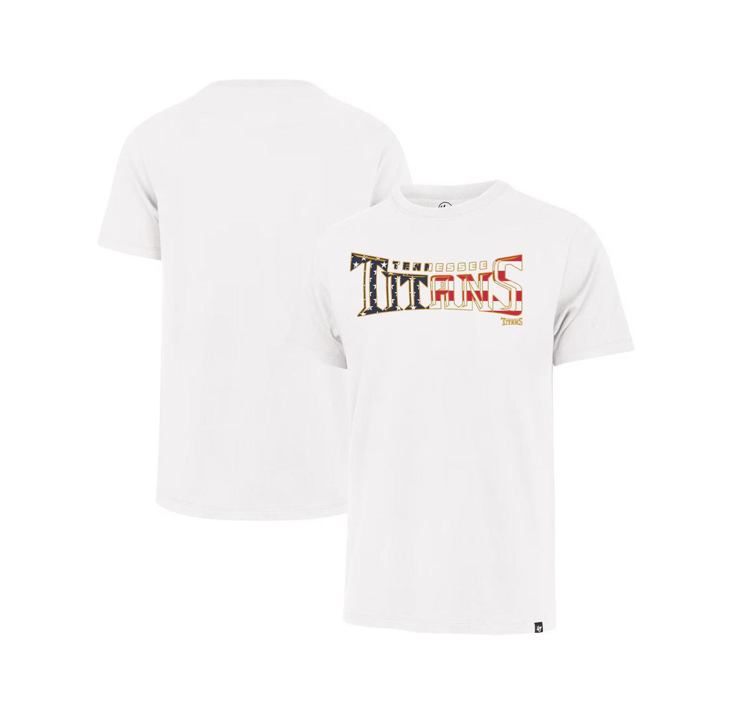 47 Men's White Tennessee Titans Flag Script Franklin T-Shirt