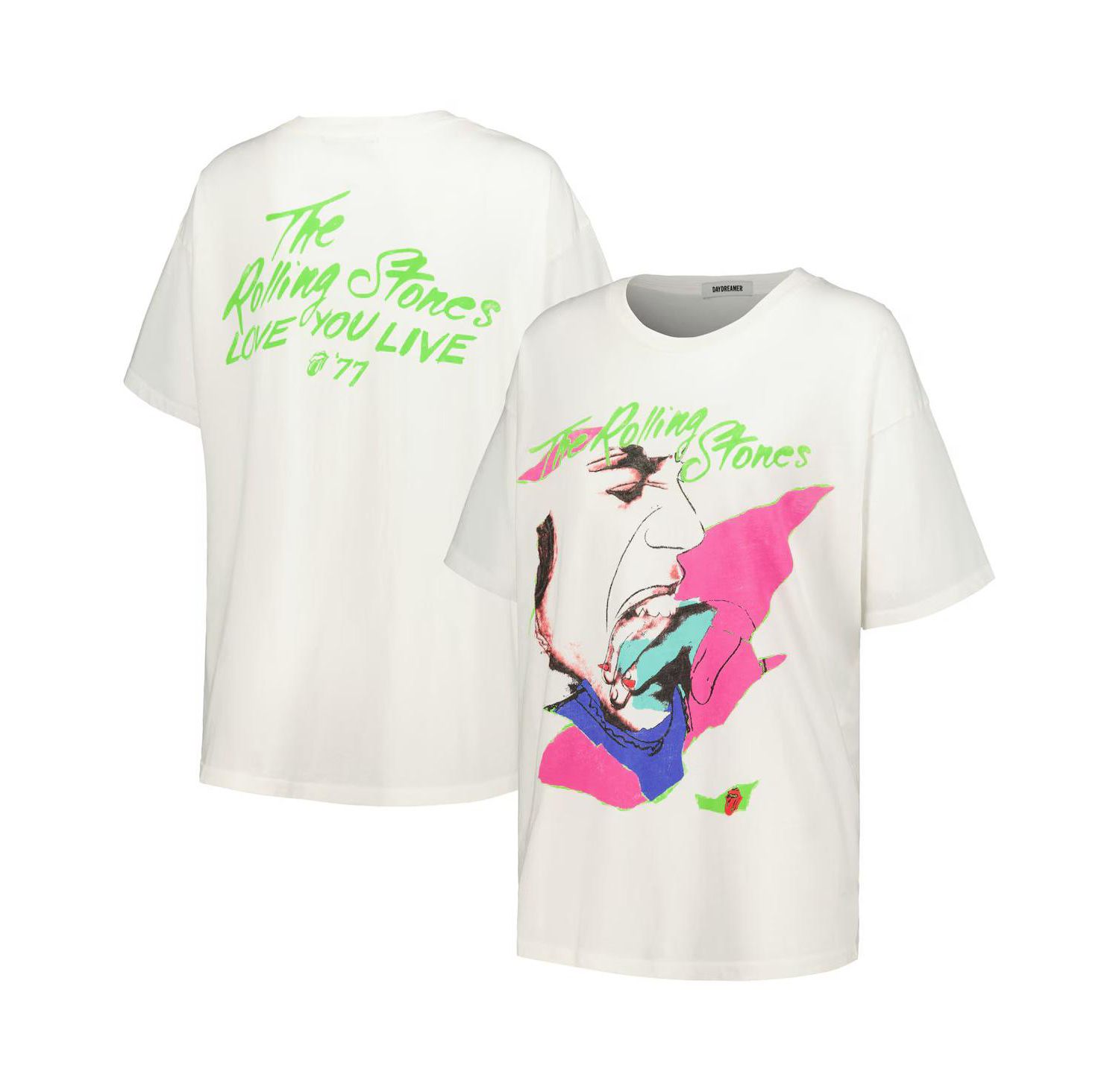 Women's White Rolling Stones Love You Live '77 T-Shirt