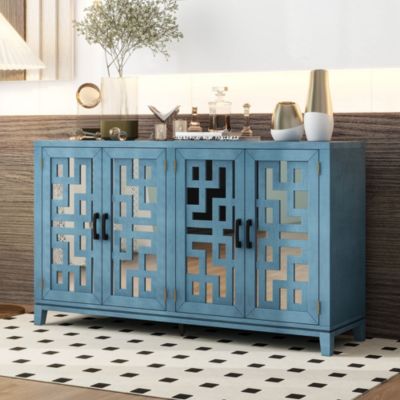 Mirrored credenza macys discount