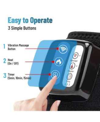 Cordless Knee Heating Brace Massager with Heat and Vibration