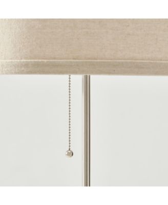 Carter 65" LED Classic Floor Lamp with Walnut Wood Finish