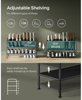 Multi Tier Shoe Rack, Shoe Organizer, Fabric Shoe Shelf Storage