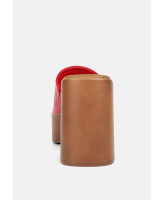 Rag and Co Womens Slip On Block Heel Sandals