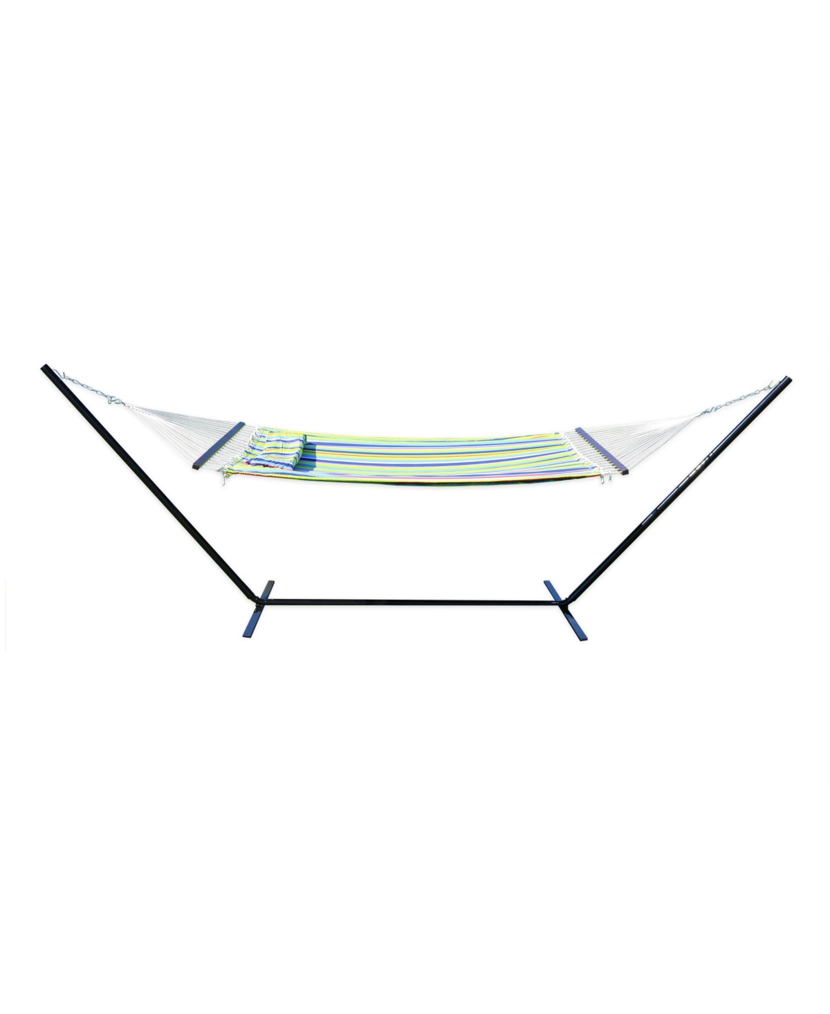 Antigua Double Polyester Hammock with Stand - Black