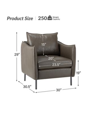 Hope Comfy Living Room Armchair with Metal Legs