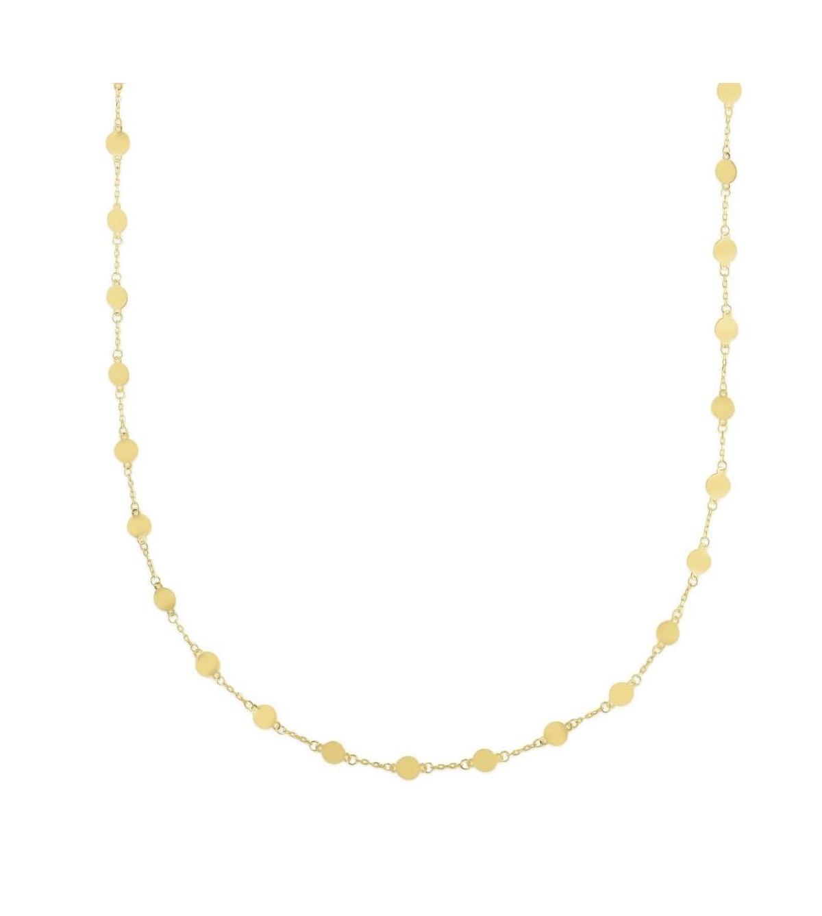Golden Disc Chain Necklace - Gold
