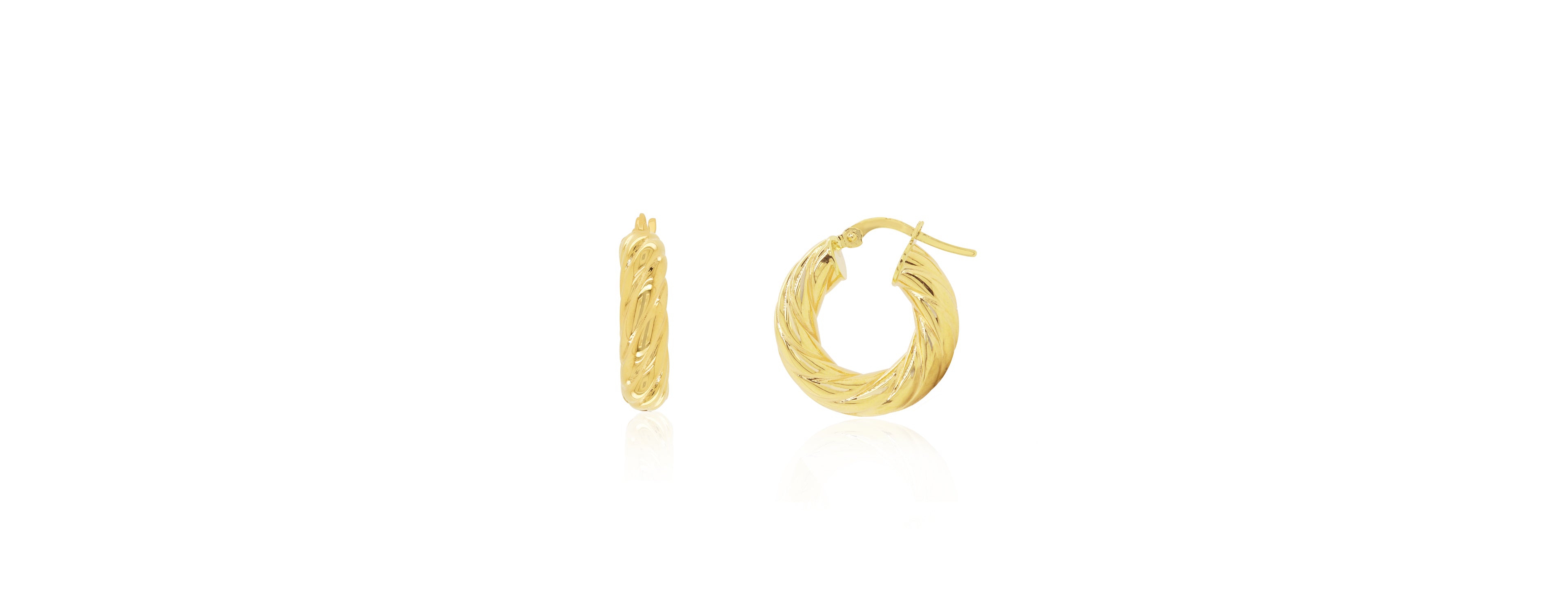The Lovery Croissant Hoop Earrings 14K Gold