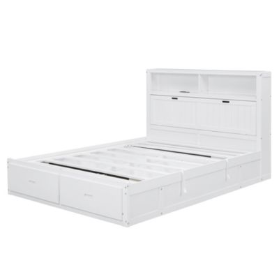 Queen Hydraulic Bed w/ LED & Storage