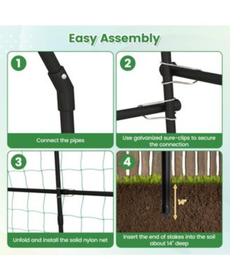 7.5 Feet Garden Arch Trellis with PE Coated Metal Structure