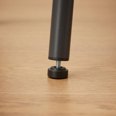 Industrial Long Bar Table Set with 3 Upholstered Stools