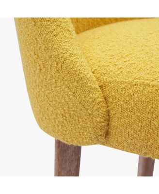 Mid-Century Modern Upholstered Boucle Dining Chair