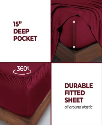  300-TC Cooling Modal Solid Deep Pocket 4-Piece Sheet Set, Queen