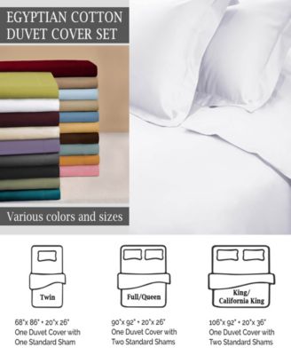 Egyptian Cotton 650 Thread Count Solid Luxury Duvet Cover Set, Twin
