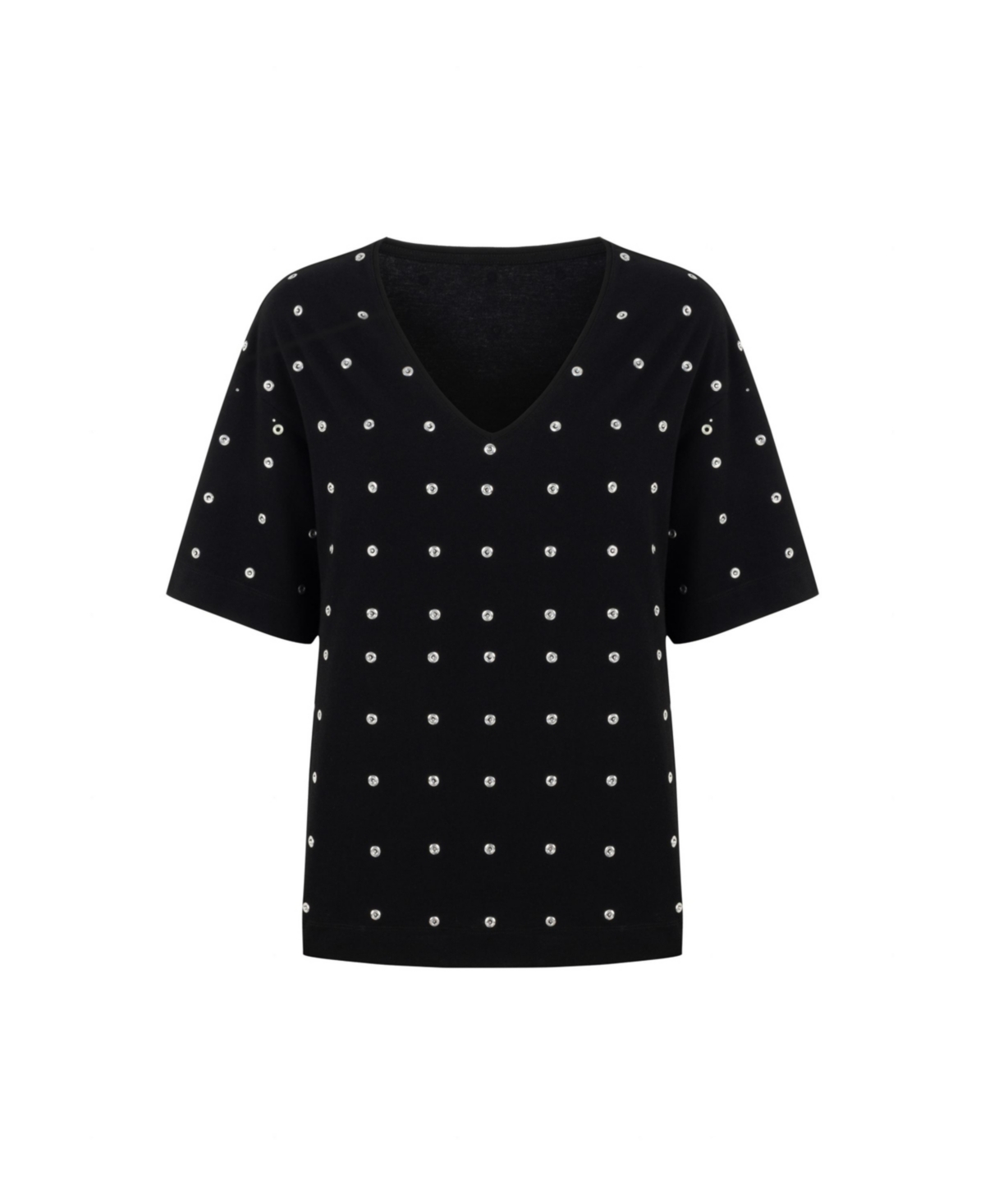 Nocturne Women's Metal Ring Embroidered T-Shirt