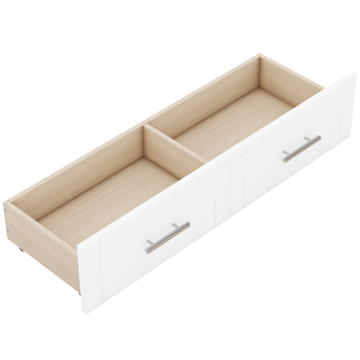 Simplie Fun Queen Size Murphy Bed With Shelves, Drawers And Usb Ports, White