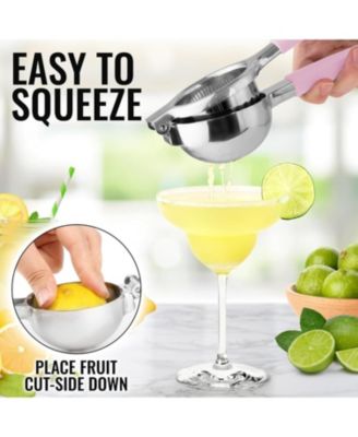 Stainless Steel Lemon Squeezer – Heavy Duty, Solid Metal Bowl, Easy to Use