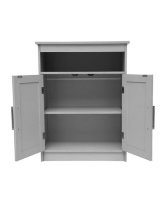 Vigo Bathroom Storage Cabinet With Adjustable Cabinet Shelf, Upper Open Shelf, And Magnetic Closure Doors