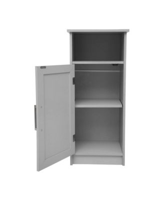 Adjustable Shelf Magnetic Closure Bathroom Storage Cabinet with Open Upper Shelf