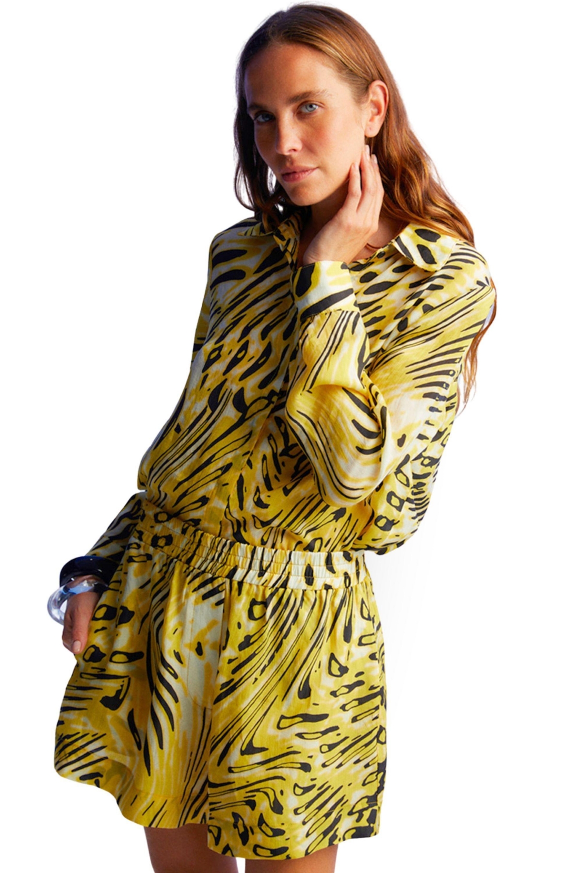 Nocturne Women's High Waist Printed Shorts