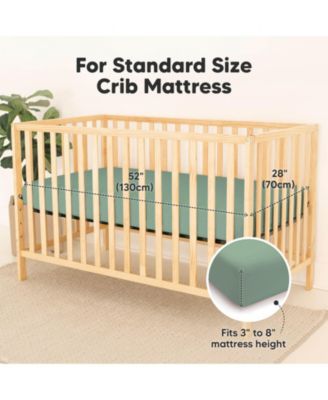 Waterproof Crib Sheets for Boys, Girls, 2pk Baby Fitted Crib Sheet, Waterproof Crib Mattress Protector Sheets
