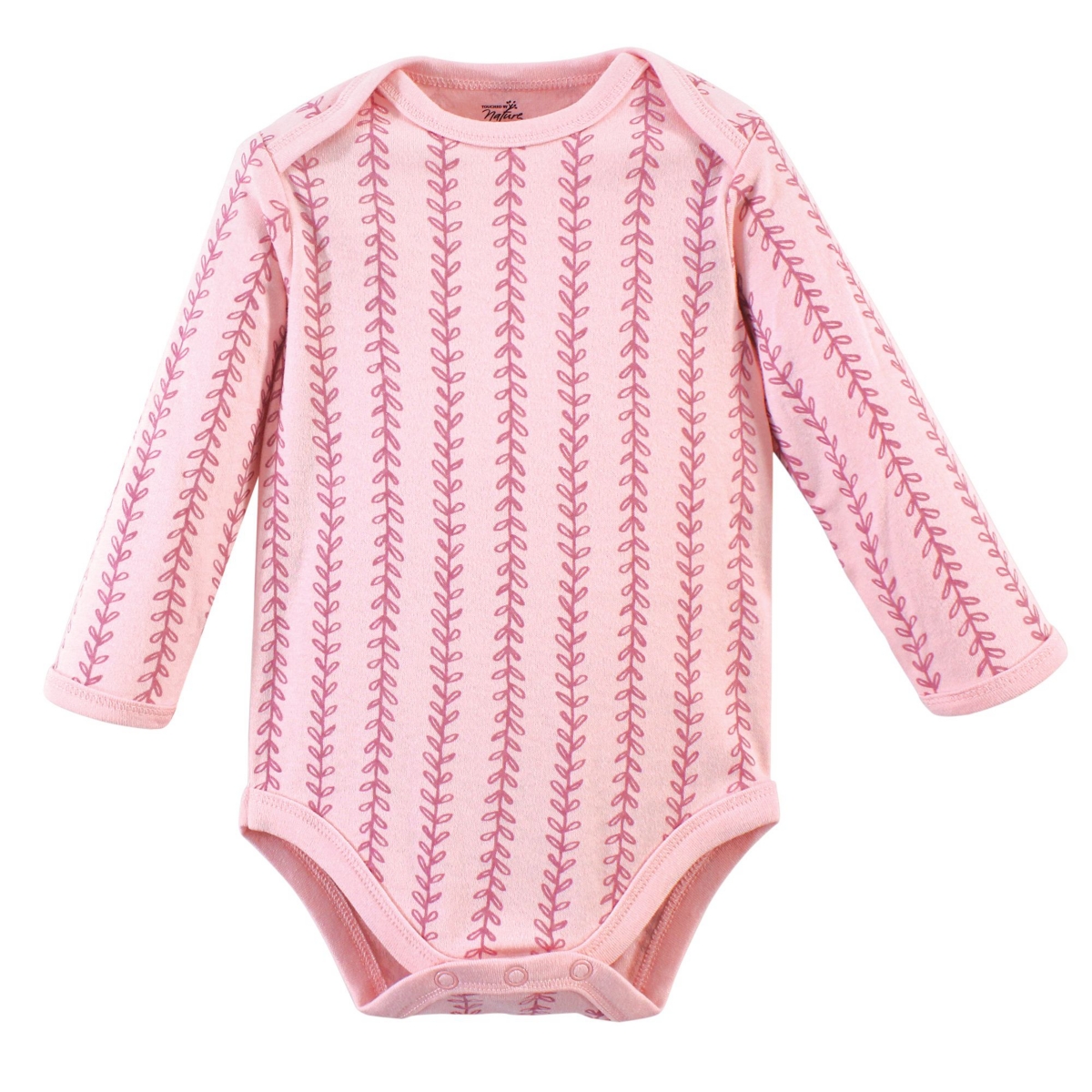 Touched by Nature Baby Girls Baby Organic Cotton Long-Sleeve Bodysuits 5pk,- Botanical