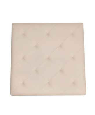 Almas 30-Inch Square Tufted Ottoman With Durable Metal Frame