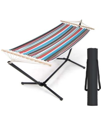 10.5FT Heavy Duty Stand with Portable Hammock, Stand & Carrying Case for Garden