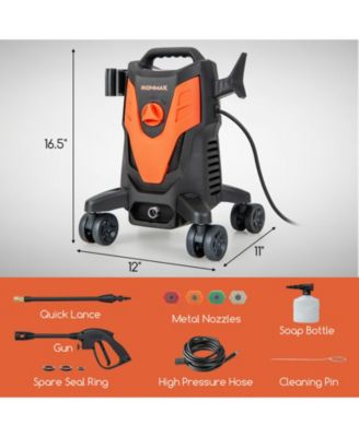 2400 PSI High Pressure Cleaner Machine Electric Pressure Washer with 4 Wheels