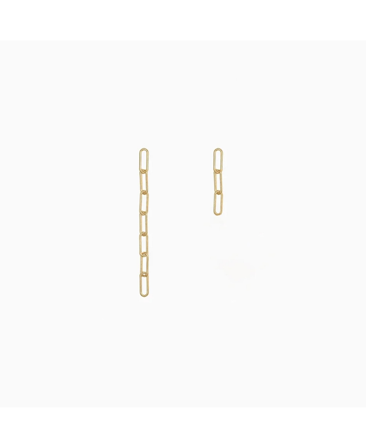 Amelia Mismatching Chain Earrings - Gold