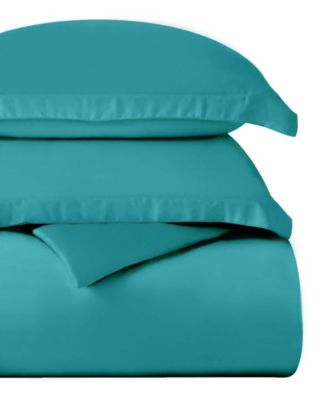 400-TC Egyptian Cotton Solid Luxury Duvet Cover Set, Full/Queen