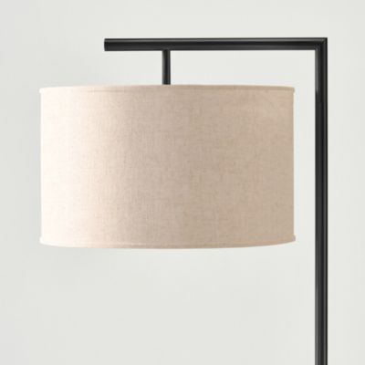 Montage Modern 60" LED Arc Floor Lamp with Fabric Drum Shade