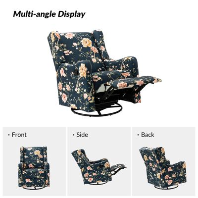 Floral Manual Swivel Glider Recliner – Yaffa Design