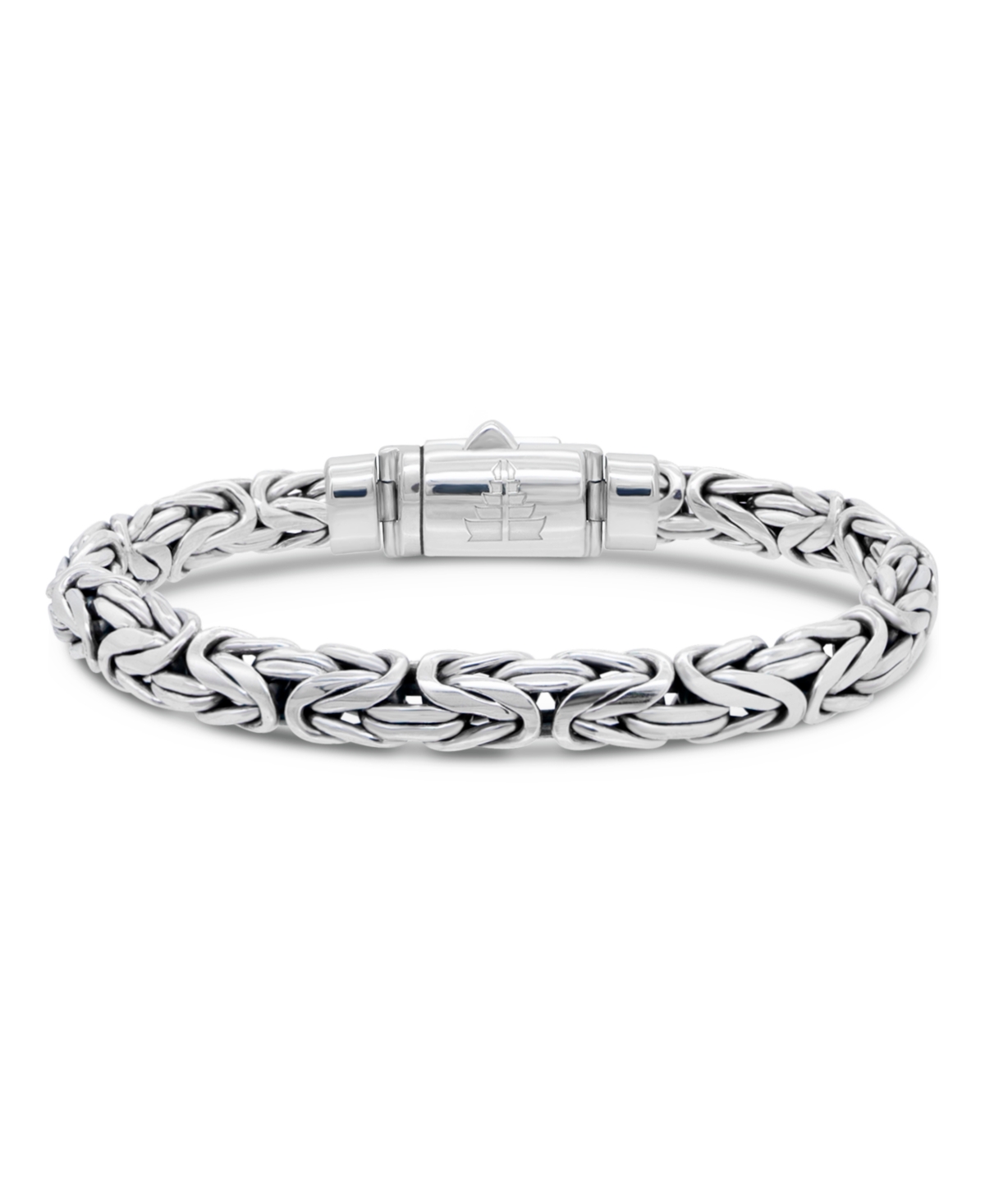 Devata Amethyst & Borobudur Oval 7mm Chain Bracelet in Sterling- Silver