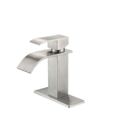 Waterfall Spout Bathroom Faucet, Single Handle Bathroom Vanity Sink Faucet