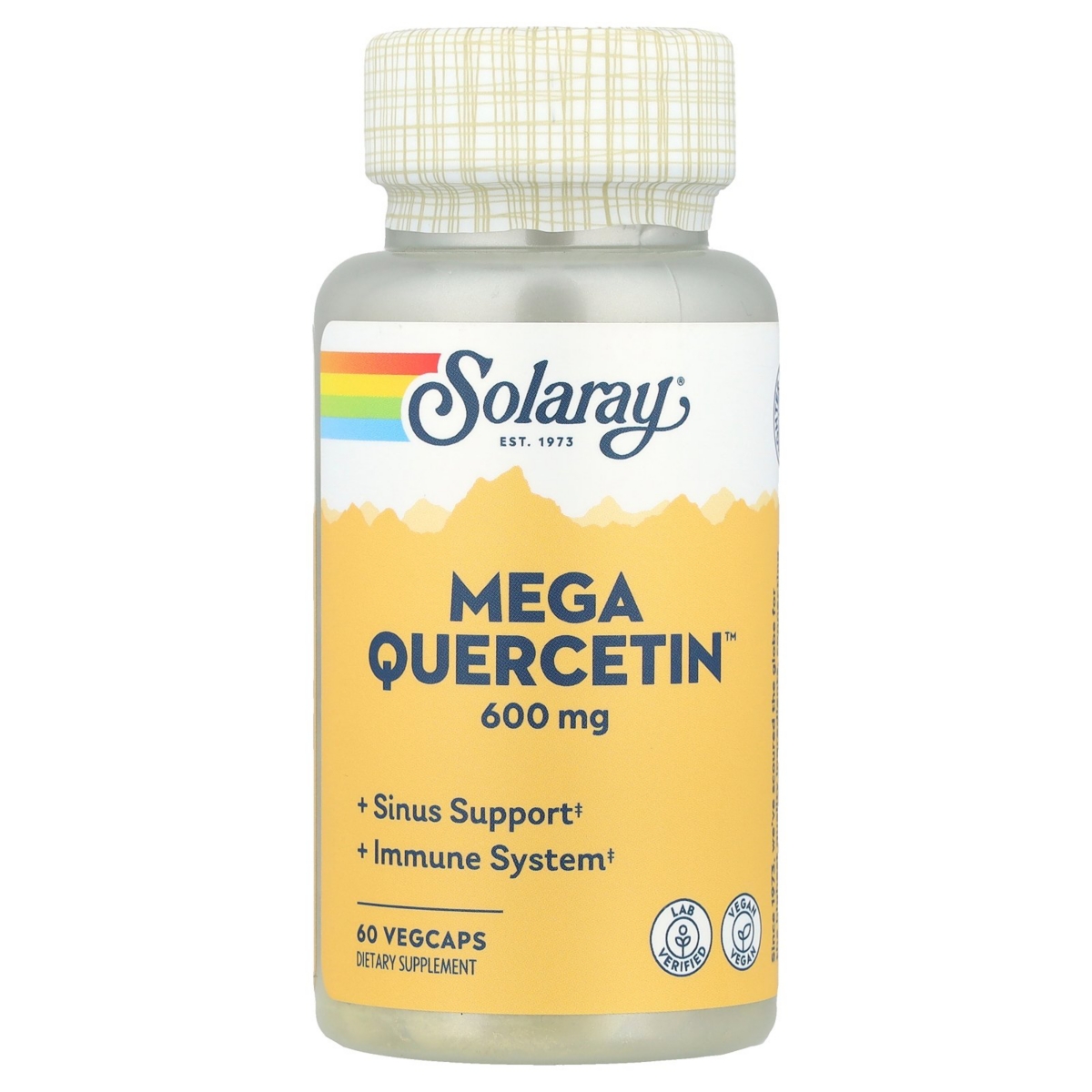 Mega Quercetin 600 mg - 60 VegCaps - Assorted Pre-pack (See Table