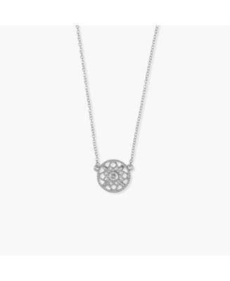 sanctuaire Round Filigree Pendant Necklace Silver - Macy's