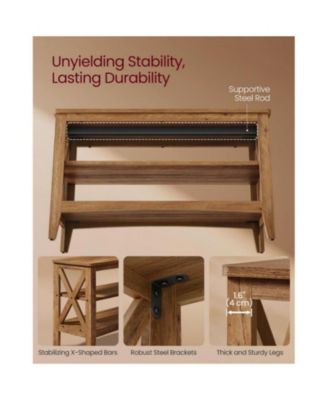 Entryway Storage Bench with Shelves for Shoes and Accessories in Living Room