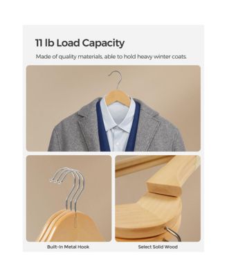 Set Of 20 Velvet Wooden Hangers