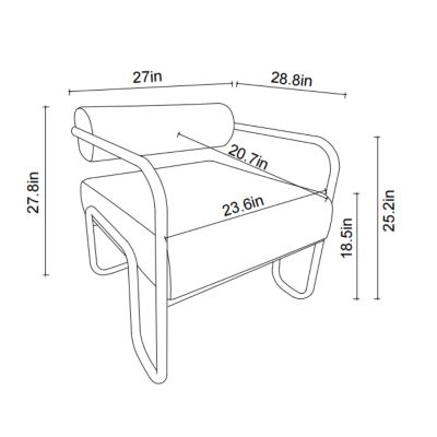 Modern Green Iron Sofa Chair for Living Room and Balcony